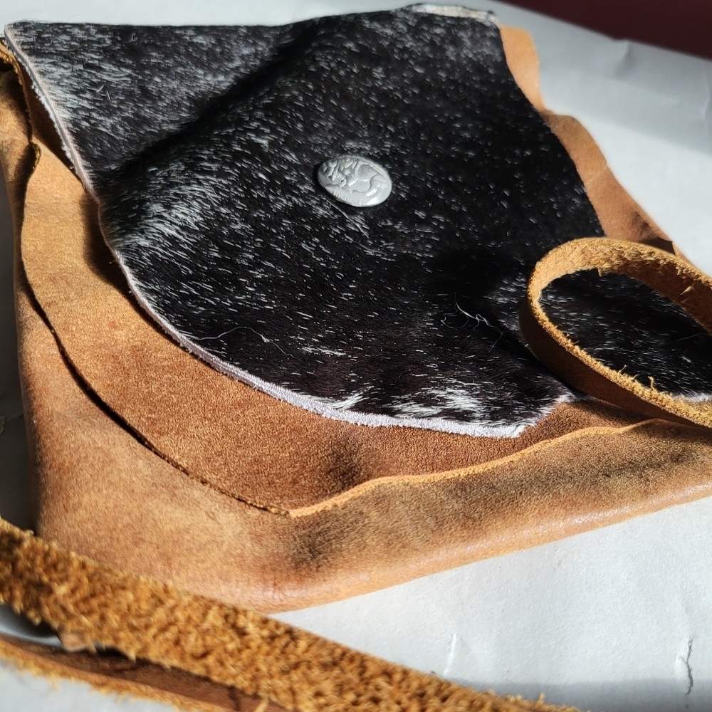 MYRA HAIR ON HIDE LEATHER SUEDE CROSSBODY BAG - Picture 3 of 9